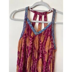 Boho Aztec Tribal Print Xhilaration Maxi Dress Sz Large